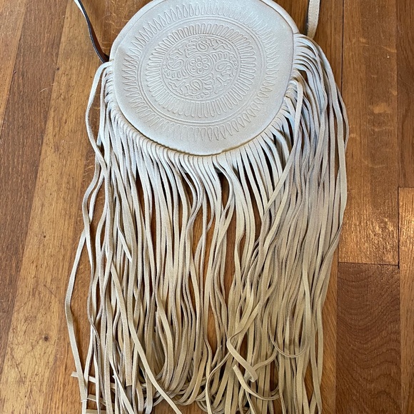 SOLD Patricia Nash Italian Leather Round Fringe Purse - Picture 13 of 13